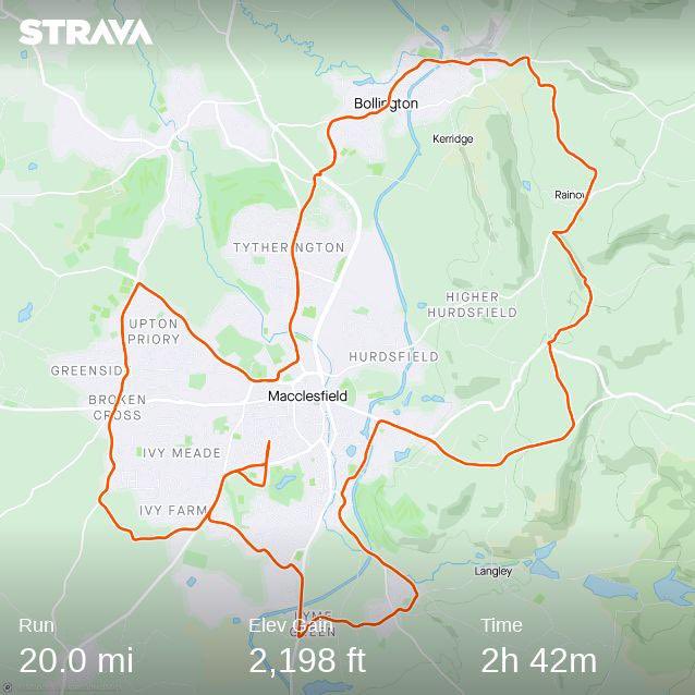 mathewburton's tweet photo. Unplanned 20 miles done, question is if I’m going to do a marathon in day 2 or 3 weeks what should I be doing between now and then? #ukrunningchat #running #marathontraining https://t.co/m7apViIsc0