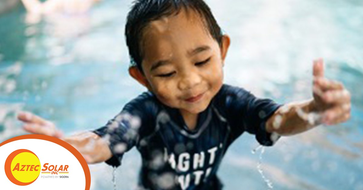 aztecsolar's tweet image. If your pool is on the chilly side, it’s probably time to give us a call. Solar pool heating means enjoying your pool longer every year. Make the party last longer at bit.ly/AS_PoolFun. #solarpool #poolseason #solarhome