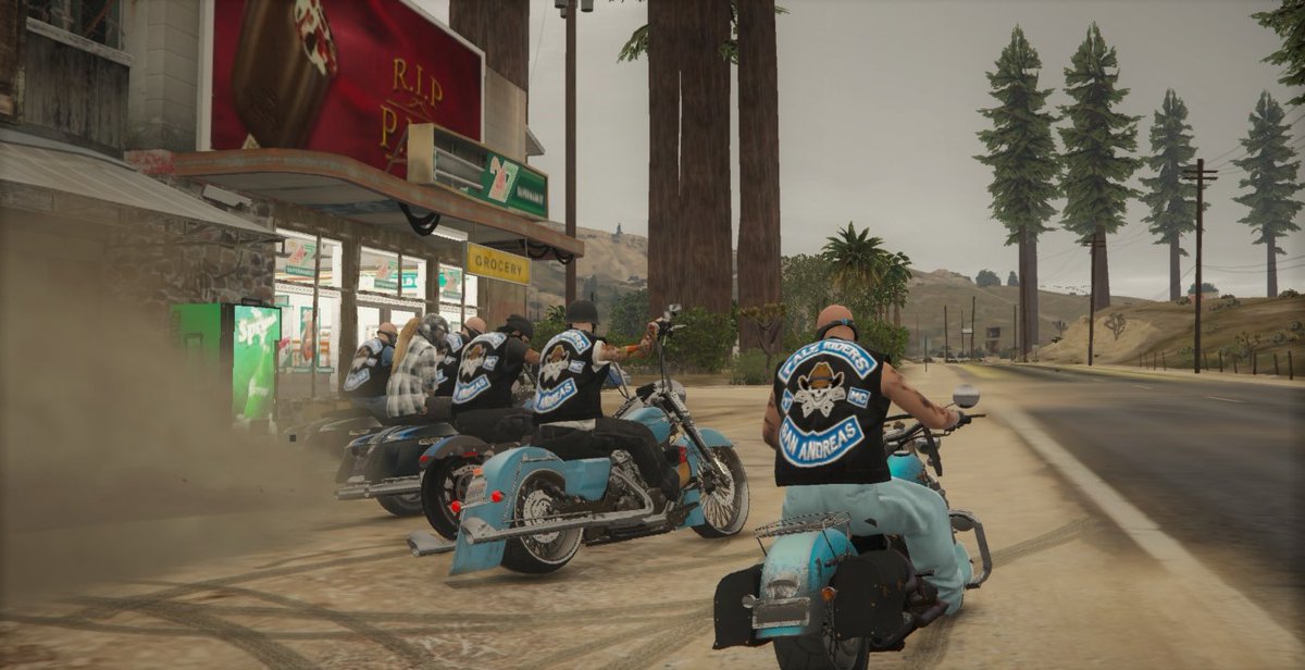 HHellfis's tweet photo. Come join a new city on the rise https://t.co/n7KQoisRP0 #GTAV #GTARP #FiveM #Outlaw #Motorcycleclub #GTABiker #SupportSmallStreamers #twitchstreamer #JimmyWilson #PRMC #PaleRidersMC #paleontop #DaybreakRP https://t.co/ZHqNq693nv