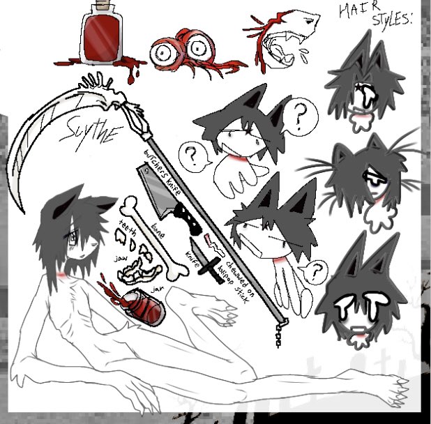 oktoorgans's tweet photo. various parts of my weird fursonas ref sheet well. . i guess its my fursona?  full thing wont be posted 2 prevent theift because i hate watermarks https://t.co/uRHl2AHPfR