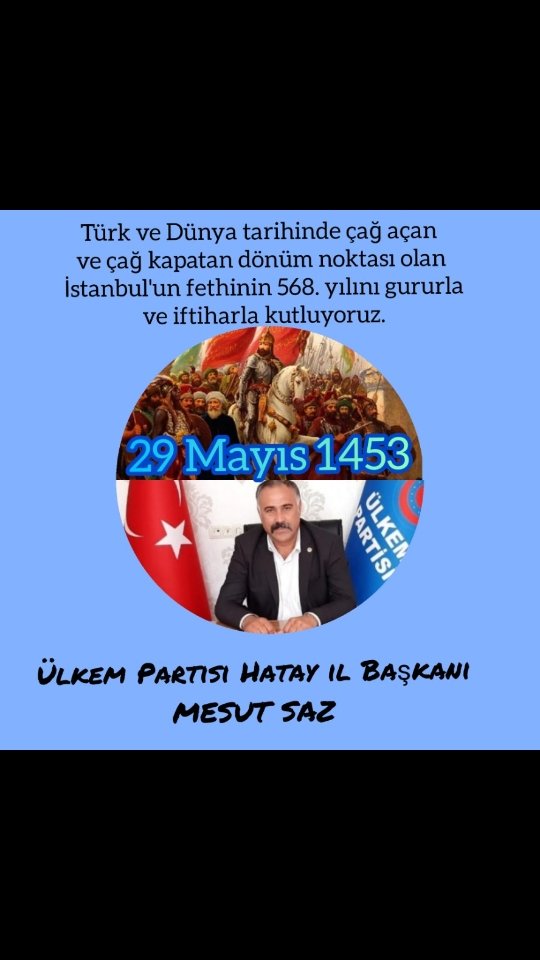 SazMesut's tweet photo. #ülkempartisi
#İstanbulunfethi https://t.co/cdGzkMtbv2