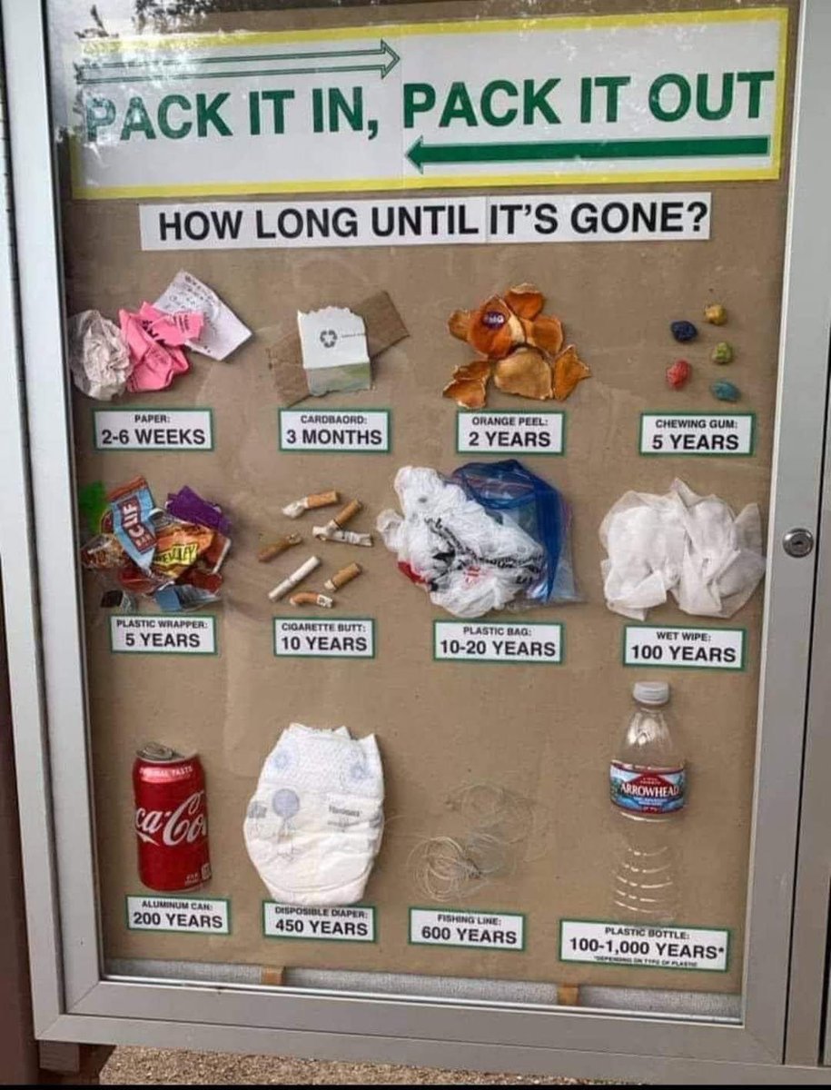 Melscience's tweet image. Time for #camping trips and outdoor fun.  Remember to #packitin and #packitout .  Don’t leave a sign that you were there.  #DontBeTrashy #PlasticFreePWC #MemorialDayWeekend