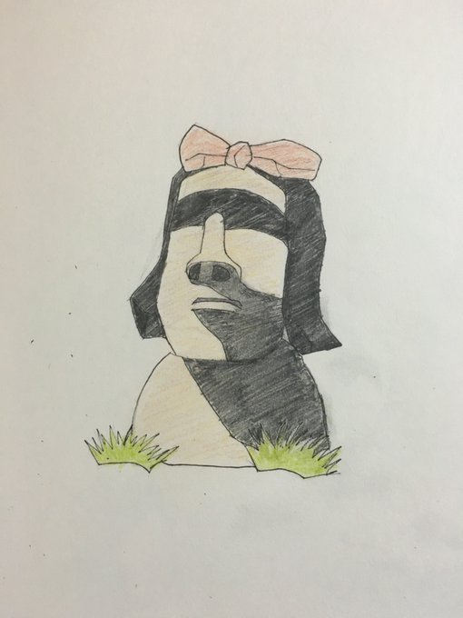 モアイ像のtwitterイラスト検索結果