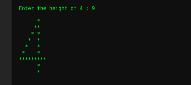 msgeekytaurus's tweet image. Day 56: Daily-Pattern Challenge
#100daysOfCode #WomenWhoCode #womenintech
Build your looping logic with this fun challenge by solving this pattern with your preferable languages👍

Today&apos;s Pattern👇 Number #4