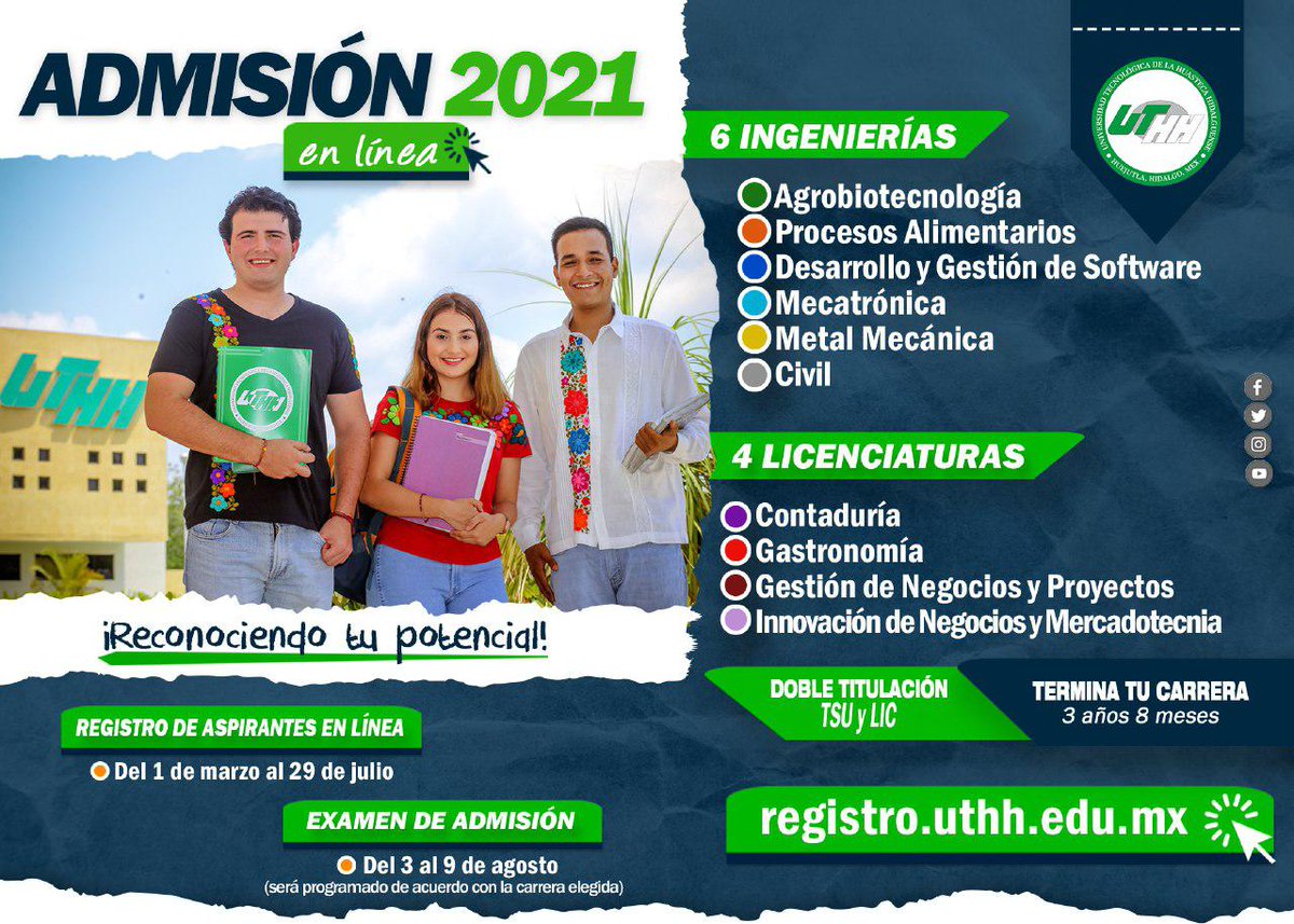 omarfayad's tweet photo. La @uthh96 te invita a participar en el proceso de admisión 2021; el registro es en línea a través del siguiente enlace: https://t.co/RtBFhtdMBR #HidalgoDigital https://t.co/583Rt6mTD5