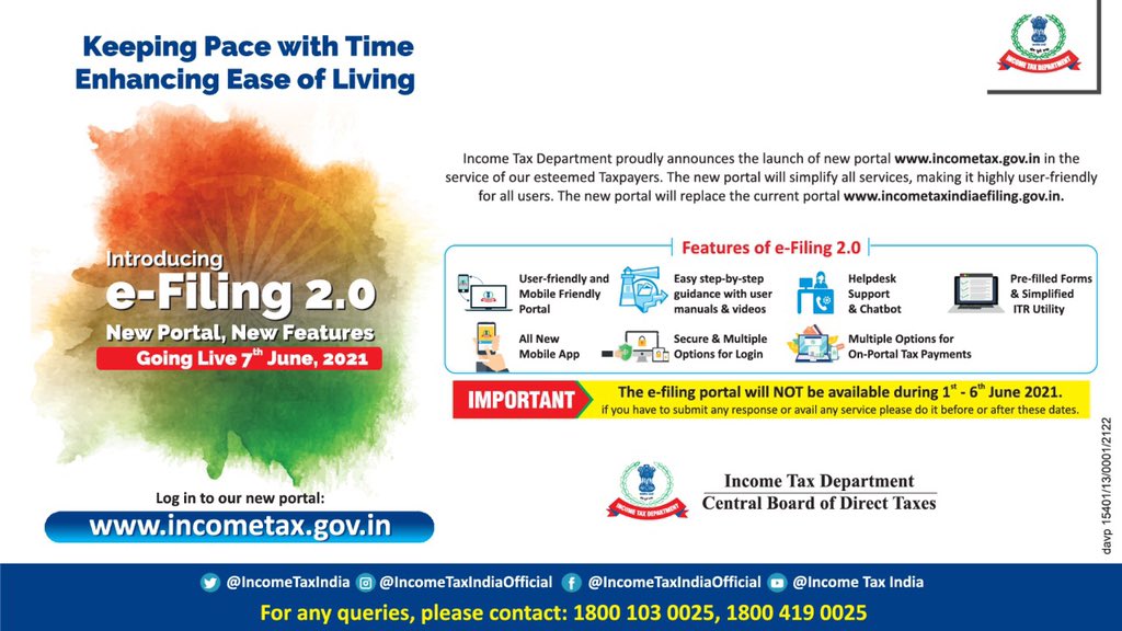 Tax India on Twitter Tax Department will launch its new