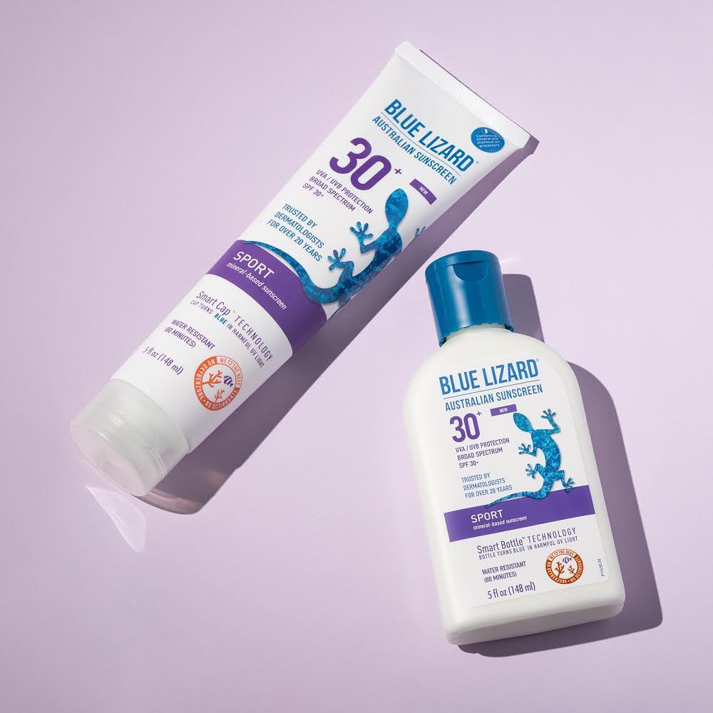 Ripeninc's tweet photo. National Sunscreen Day may have been on the 27th but that doesn’t mean we won’t be applying all year round. 🌞 Image created for bluelizardsunscreen 

Also fun fact, these bottles turn blue when left out in the sun 😮 https://t.co/rmv6pBE6wA