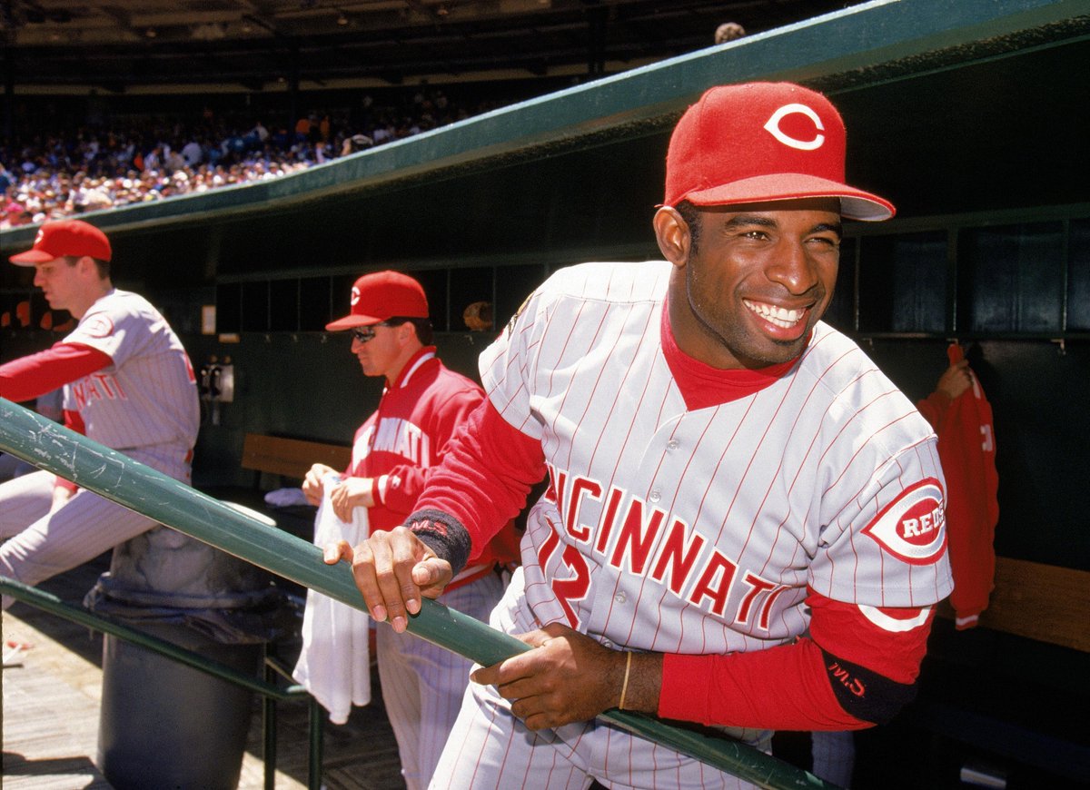 Photos: Deion Sanders' time with the Cincinnati Reds