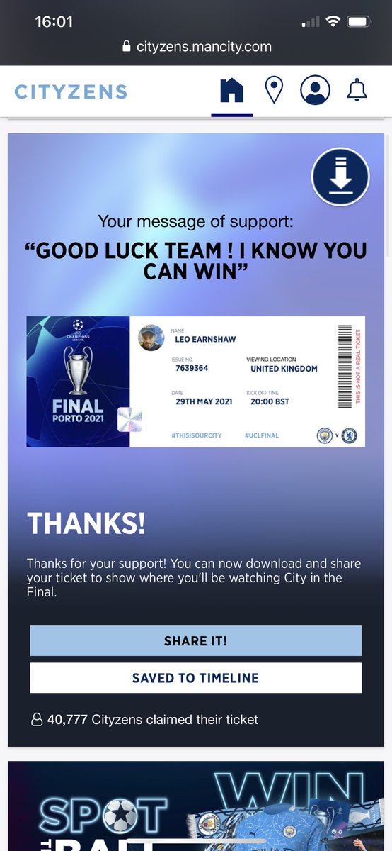 claireearnshaw8's tweet image. @ManCity  Good luck City!! #letswinit #bestteam #aguerotoscore #welovephilfoden