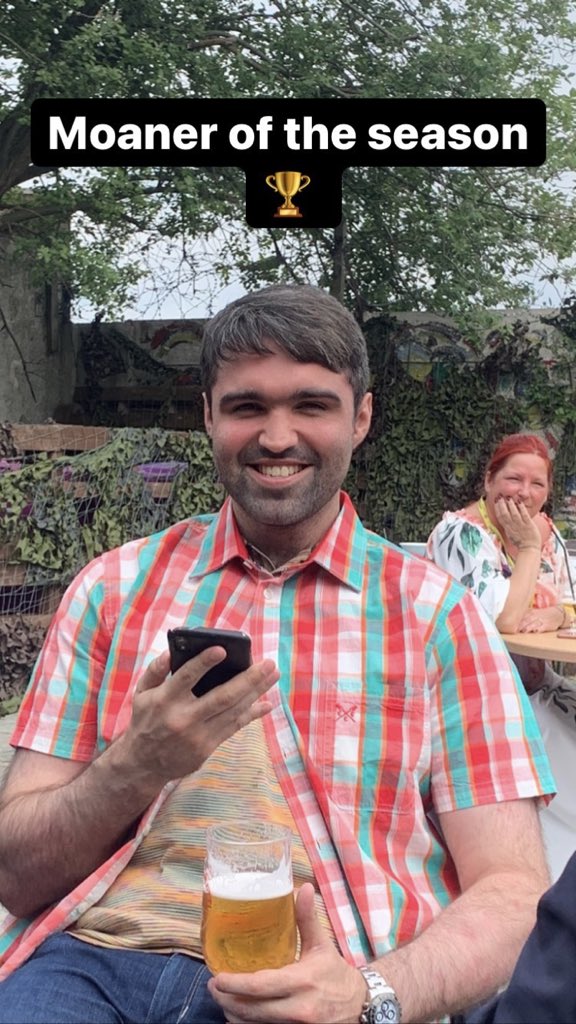 Moaner of the season goes to- Harvey Price <a href="/KieKeith/">Kieron Keith</a> congrats lad 😂