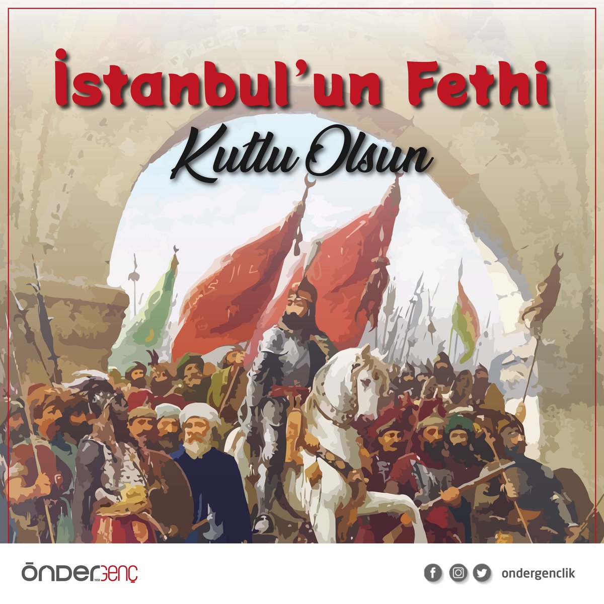 21'inde gençlik enerjisini ilmi ile harmanlayarak şanlı fethi ateşleyen Fatih Sultan Mehmed Han ve tüm şehitlerimizi saygı ve rahmetle anıyoruz.
İstanbul'un Fethinin 568. yıl dönümü kutlu olsun.

#Fetih1453
