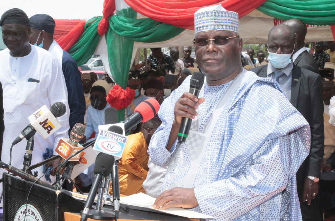 atiku's tweet photo. It was my honour and pleasure to have capped the weeks-long projects commissioning with the commissioning of one of the two flyovers constructed by the administration of Gov Ahmadu Umaru Fintiri in Yola, Adamawa State, today. https://t.co/ud3GBjB0mQ