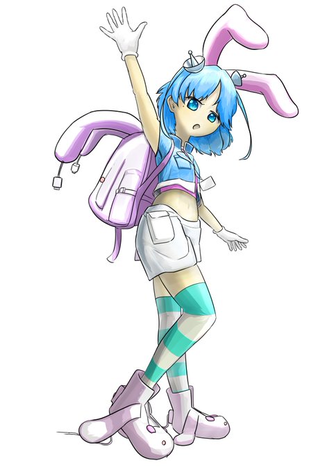 #アクアイラコン2021 
#キャラクター部門
お題「デジタルワールド」の水先案内人をイメージしました!
よろしくお願いします! 