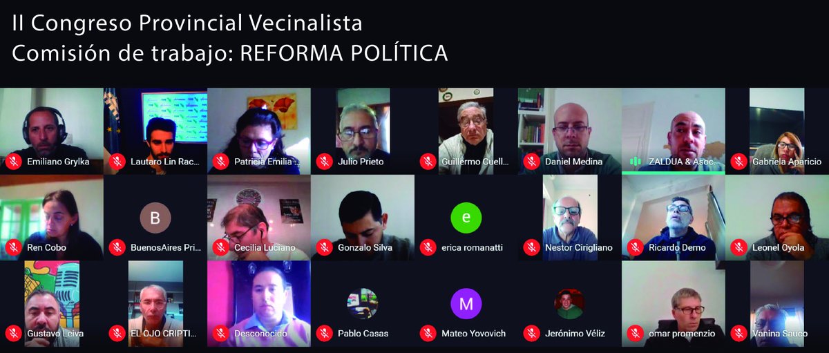 🟢II Congreso Provincial Vecinalista
Comisión de trabajo: REFORMA POLÍTICA 
Necesidad de reestructuración de las secciones electorales. Boleta Única Papel y financiamiento provincial a partidos y agrupaciones vecinales.
<a href="/VecinalistasBA/">Vecinalistas BA</a> <a href="/unionportodosok/">unionportodosok</a> <a href="/baprimero/">Buenos Aires Primero</a>