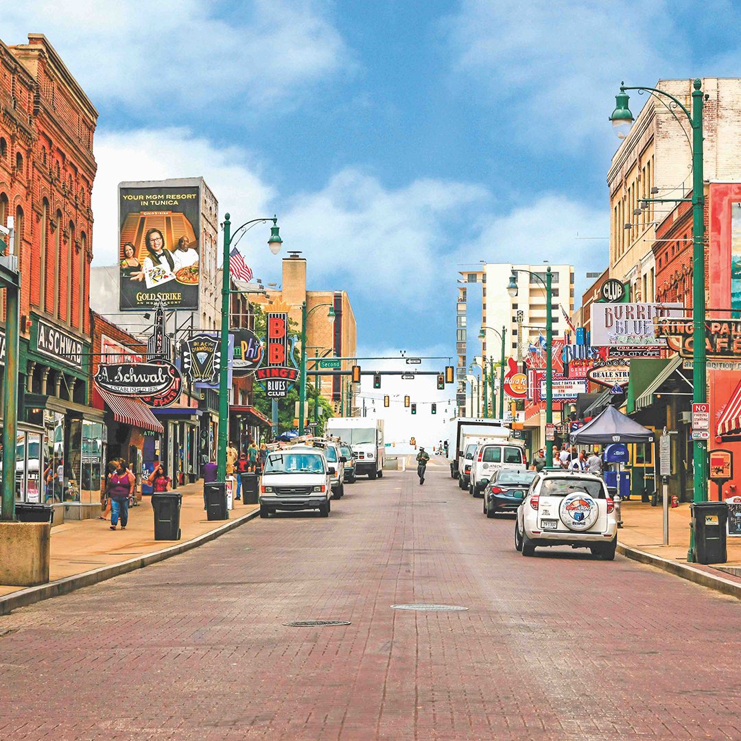 This “City on the Bluff” is where the Blues were brought to life. Nicknamed "America’s Most Iconic Street" and lined with historic nightclubs, shops, and restaurants, what is the name of lively Memphis road? #JourneysPhotoChallenge #JourneysFromHome