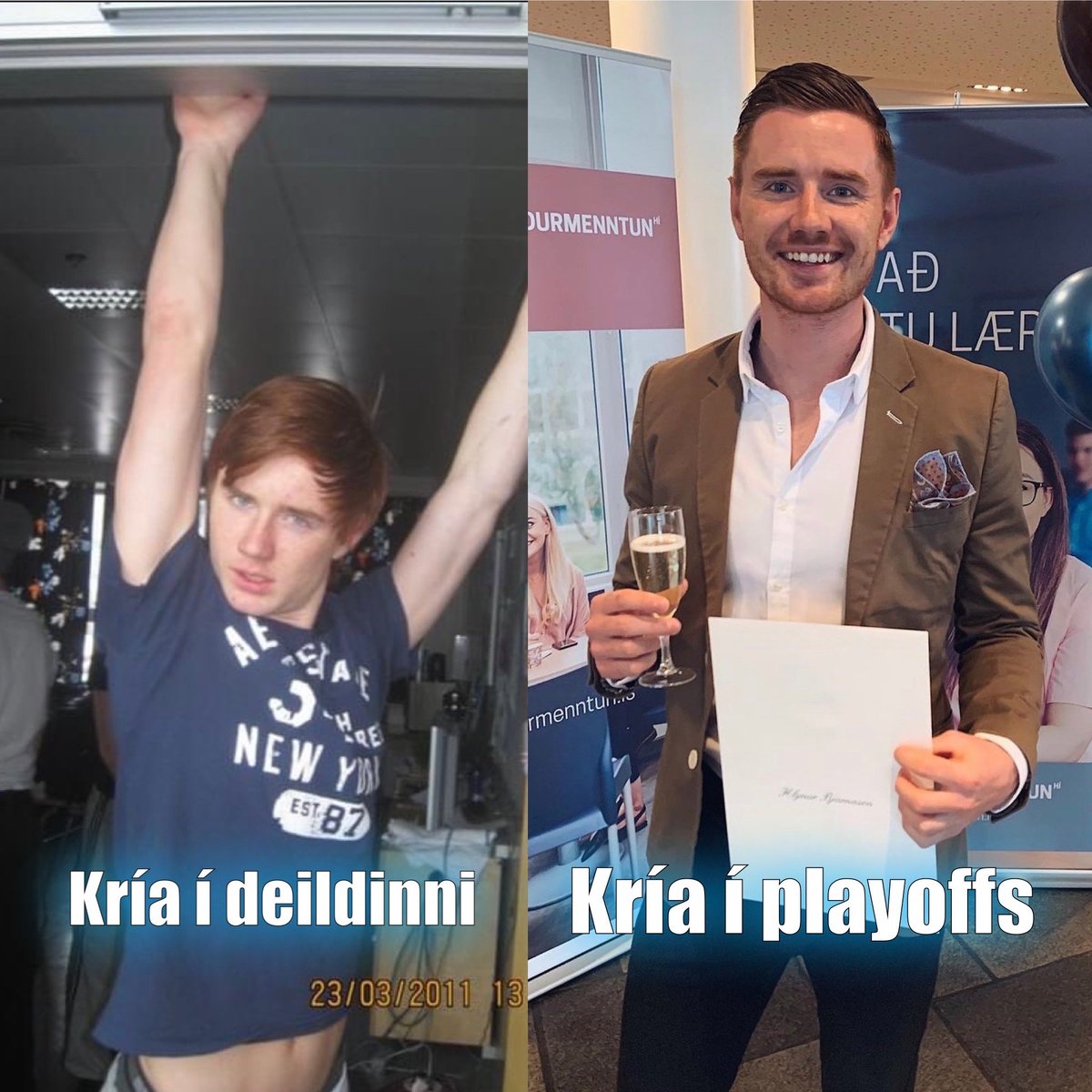 KHandbolti's tweet photo. Booooom!!
Sigur í fyrsta leik vs Vikes ✅
Með sigri í næsta leik tryggjum við okkur sæti í Olís deildinni. Þriðjudagskvöld klukkan 19:30 í Flatbökuhreiðrinu🍺
Þökkum fyrir world class stuðning í stúkunni í dag!! 
#KOMASVOKRÍUMENN #Road2Olís https://t.co/GXVmoQJLWA