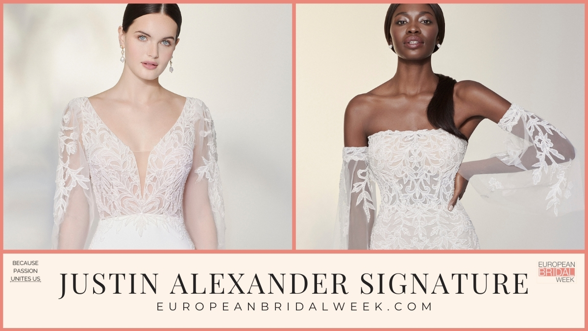 EuroBridalWeek's tweet photo. #JustinAlexanderSignature redefines luxury. With its focus on opulence and drama, this wedding gown collection is designed for the modern bride seeking a wedding gown that expresses her lavish and on-trend sense of style. https://t.co/zSjHU1aDoE