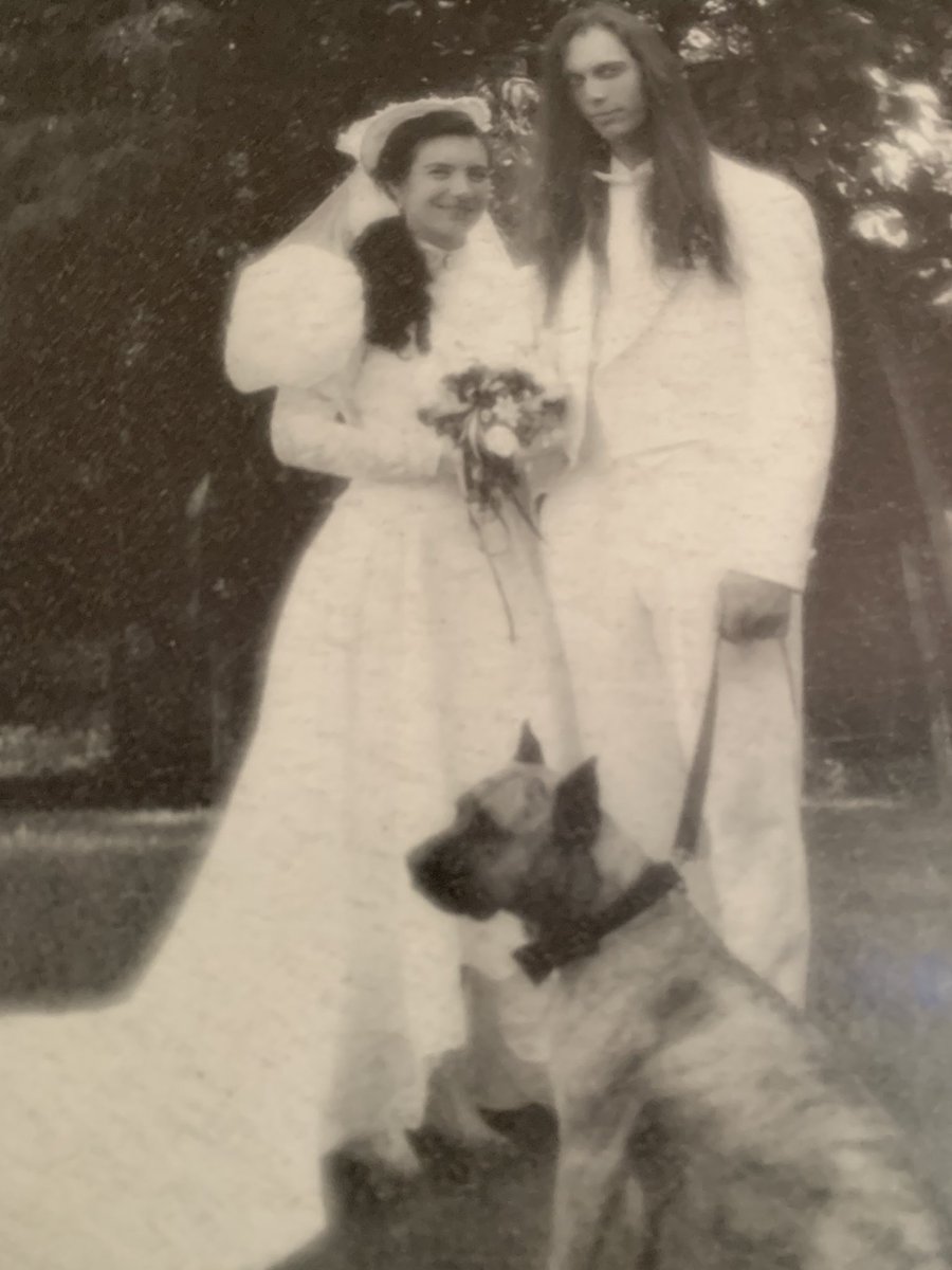 Celebrating our 27th wedding anniversary She’s the reason I get up every day! That handsome guy up front was the ring bearer!