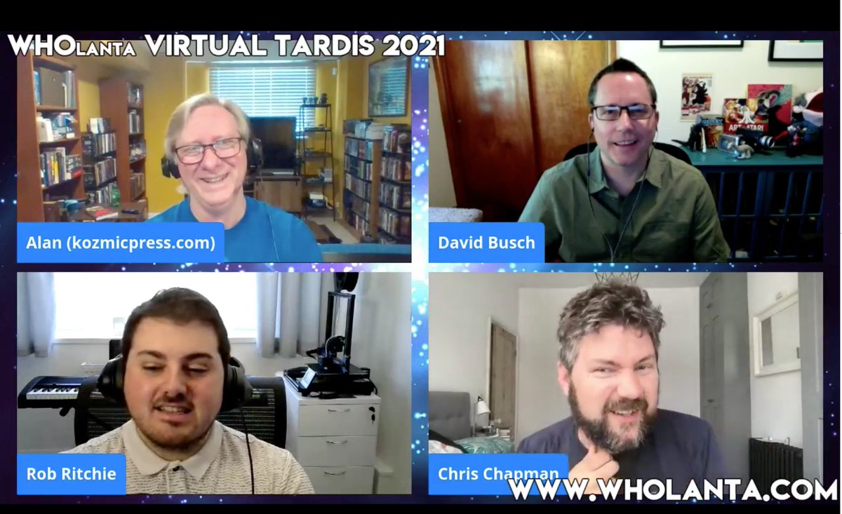 WHOlanta's tweet photo. Happening now: Reviving the Classics panel! Live now! https://t.co/TYee1vNfIG WITH @Robritchie409 @ChrisChapman81 #DavidBusch https://t.co/gaE9N34rmK