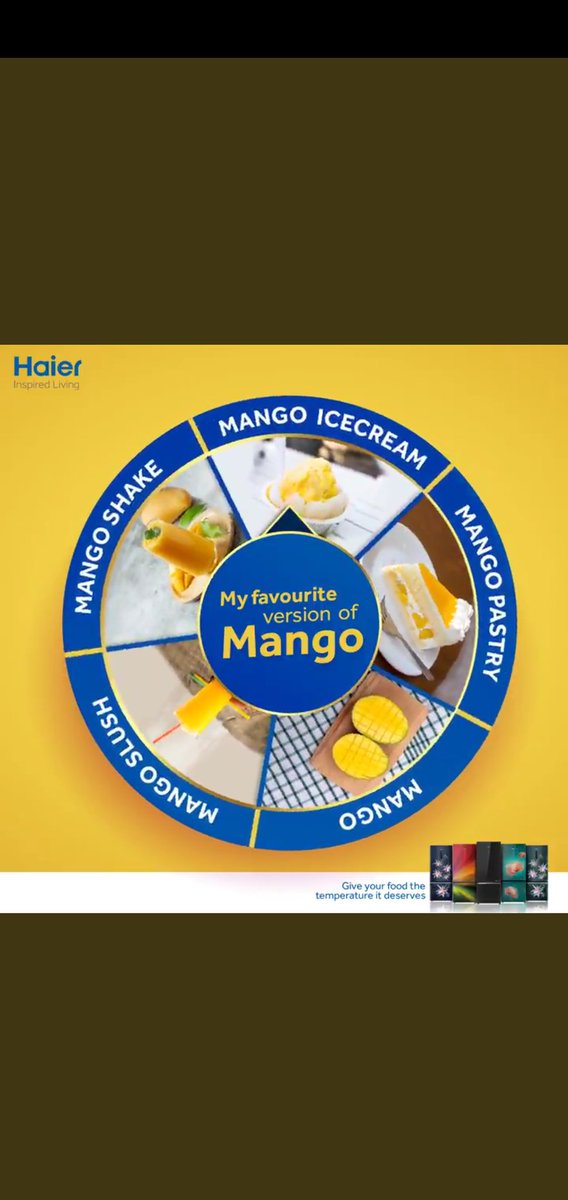 manali01234's tweet photo. @IndiaHaier My favourite version of Mango is "MANGO ICECREAM" -12°C
#TwitterContest #ContestAlert #ParticipateNow
#MagicConvertible #BMR #InspiredLiving
#HaierIndia @IndiaHaier
Join @subhajitpaul26
@jigarbjadav
@saheliguria08
@GuptaMam90
@Mr_Rahul_Joshi https://t.co/AgqUWStWdA