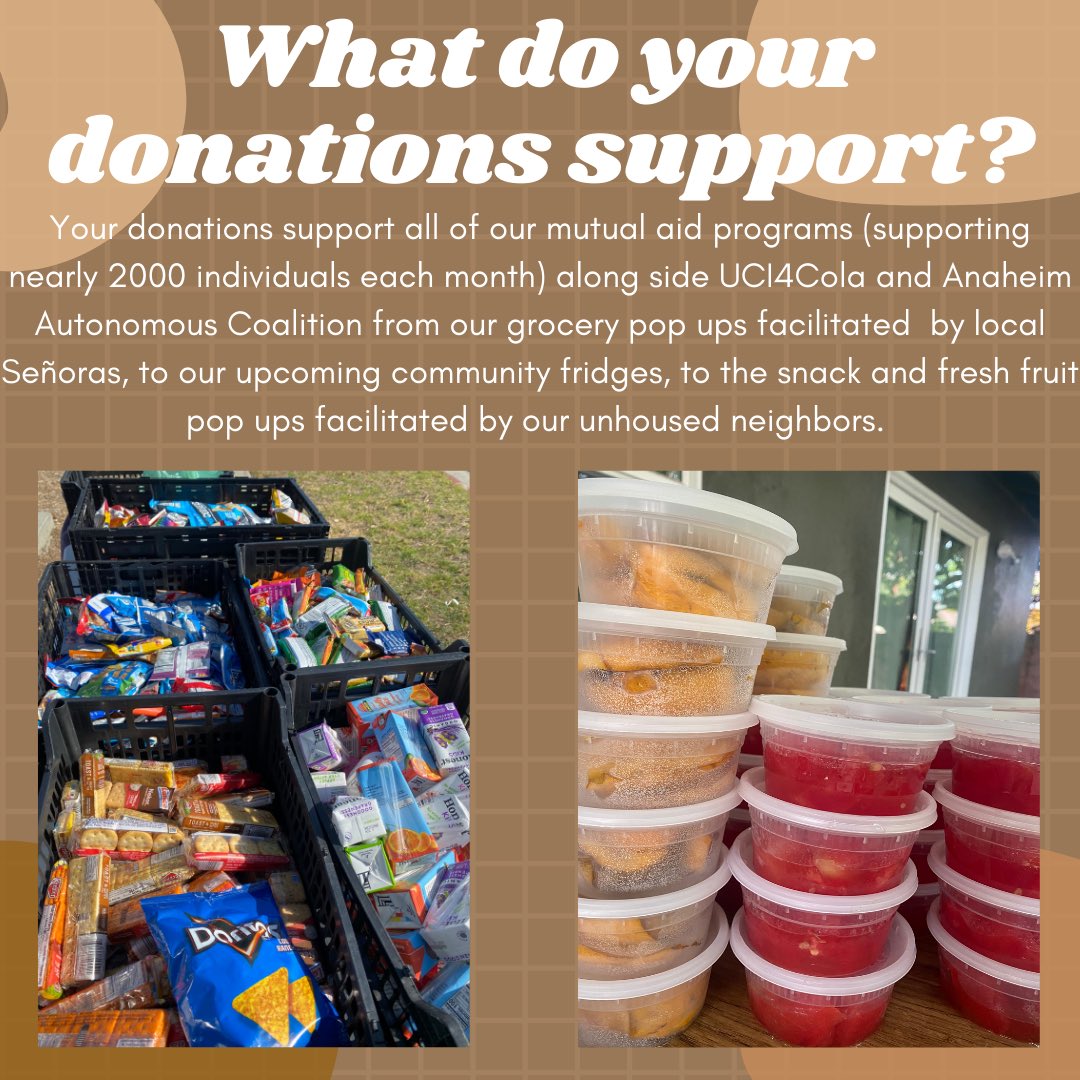 Due to the eviction moratorium nearing an end and an increase of displacement of our unhoused neighbors we are out of many of our essential supplies. Join us at our donation drive this Monday and help us meet immediate and material needs of our community members 🤎
