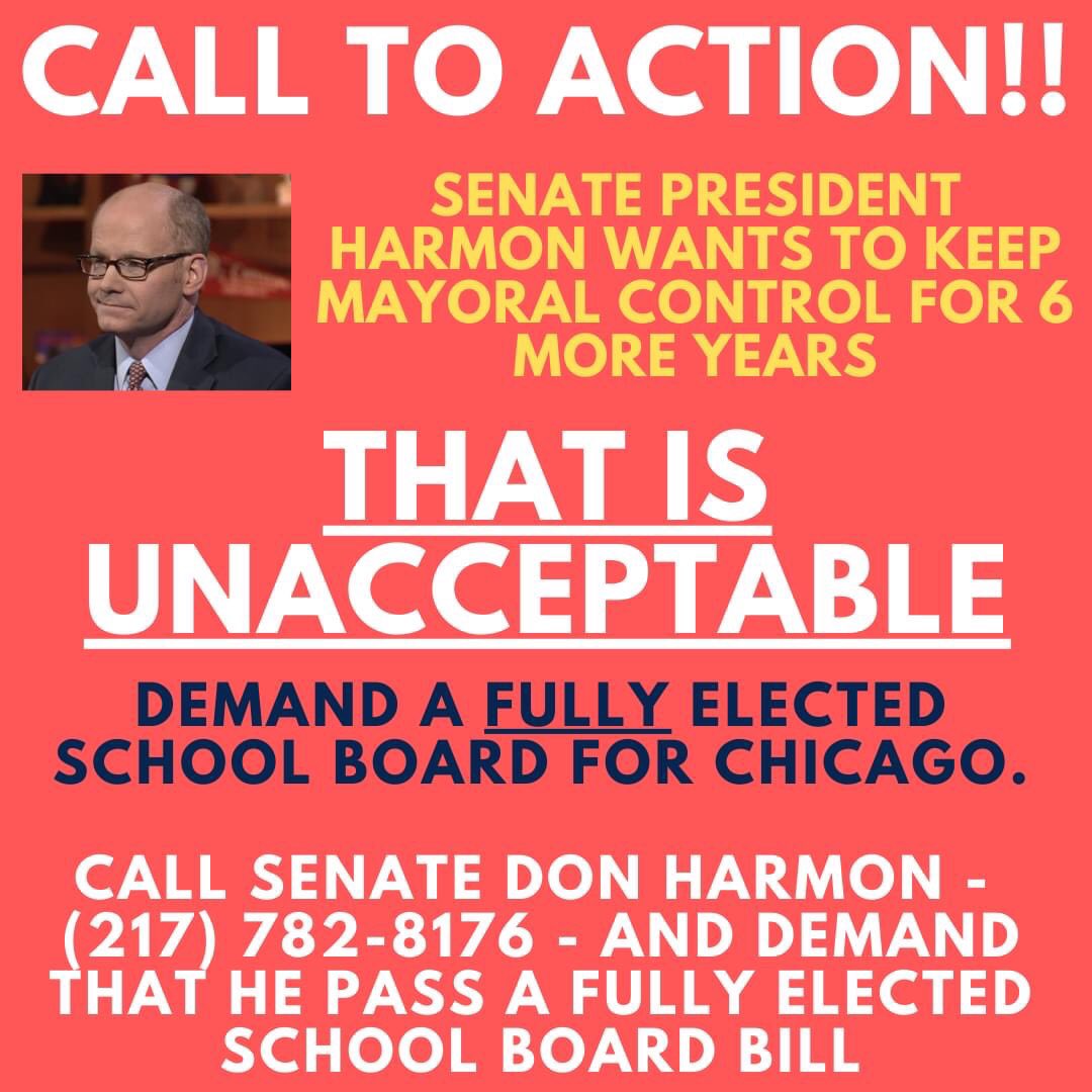 unitednwside's tweet photo. Final push for #ersbnow, @DonHarmonIL’s office is open right now, take one minute to call and demand #democracyforcps. https://t.co/LMJBI8dKOT