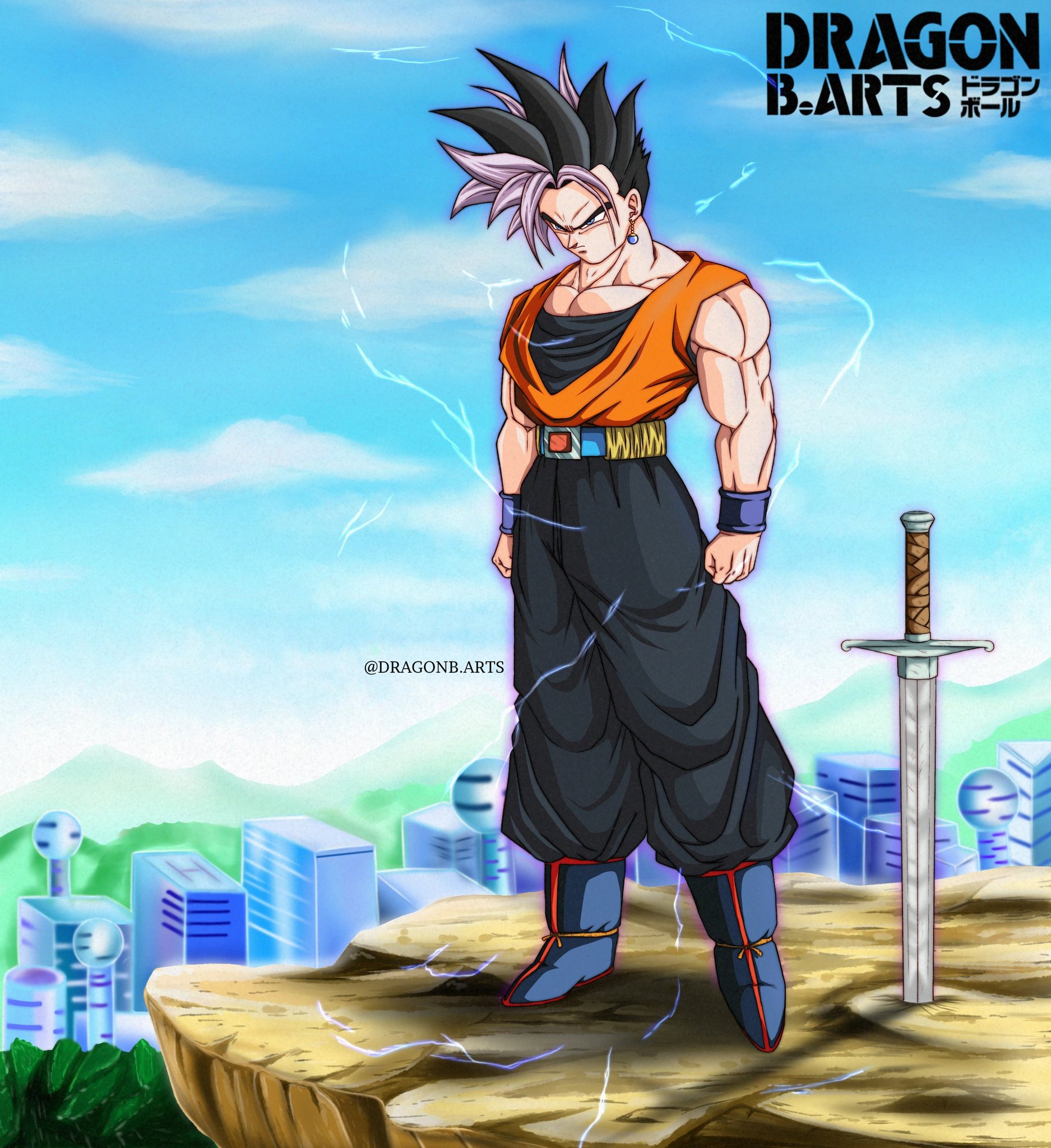 Goku And Gohan Potara Fusion