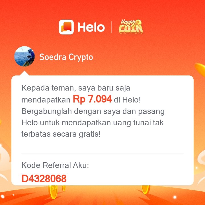 Pertiwi0089's tweet photo. *Kode Referral aku: D4328068* Download Helo dan dapatkan Rp 400 langsung 🤑, dapatkan *Rp 62.000* untuk setiap orang yang kamu undang, tanpa batas. ✅100% Nyata. Klik link berikut untuk download Helo 🔗:
https://t.co/7cmpvXiep6 https://t.co/y7tn5zhZnM