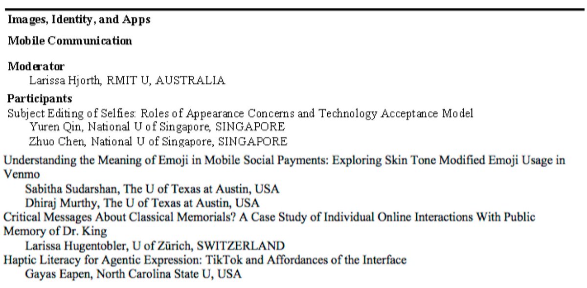 ICA_Mobile's tweet image. #Session8 at #ica21 is on 'Images, Identity, and Apps'. Visitors posts' of the M.L. King Memorial 📷 on #Instagram? Mobile affordances on #TikTok💃? And  the meaning of emojis in mobile social payments 🤑? @gayaseapen @LarissaHugento1 Find all out here: ica2021.cadmore.media/Category/36fe3…