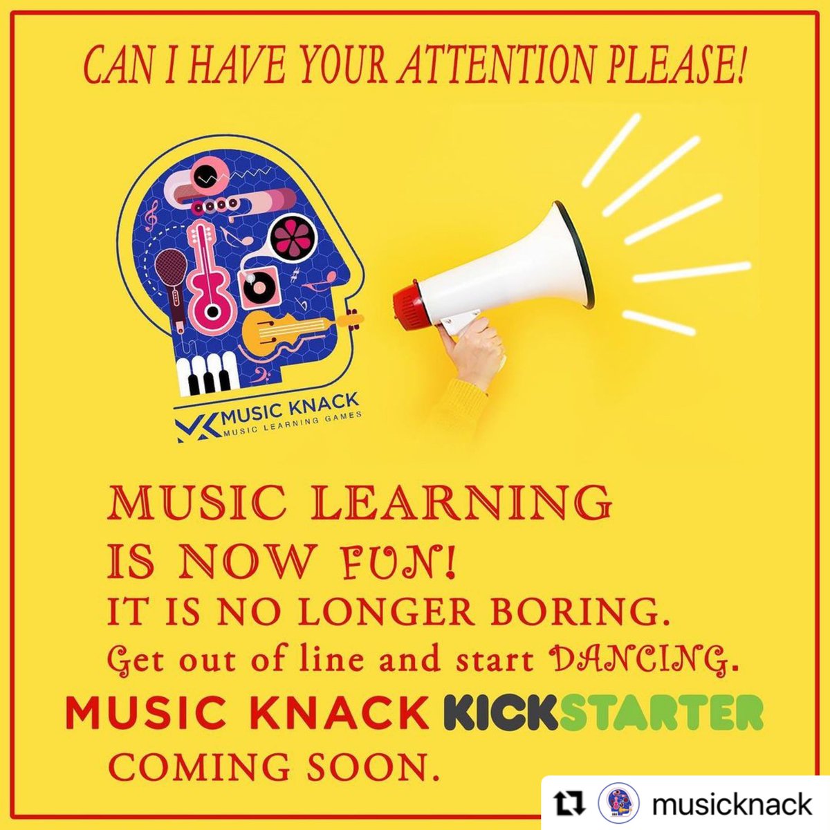 music_knack's tweet photo. It’s live!! Get over to https://t.co/C0dqVRvbly and give us your email for information about our upcoming #Kickstarter and all of the amazing early bird specials! Our music learning games are bringing the fun back into music education. #musiclearning #musictheory https://t.co/m21i8m37OP