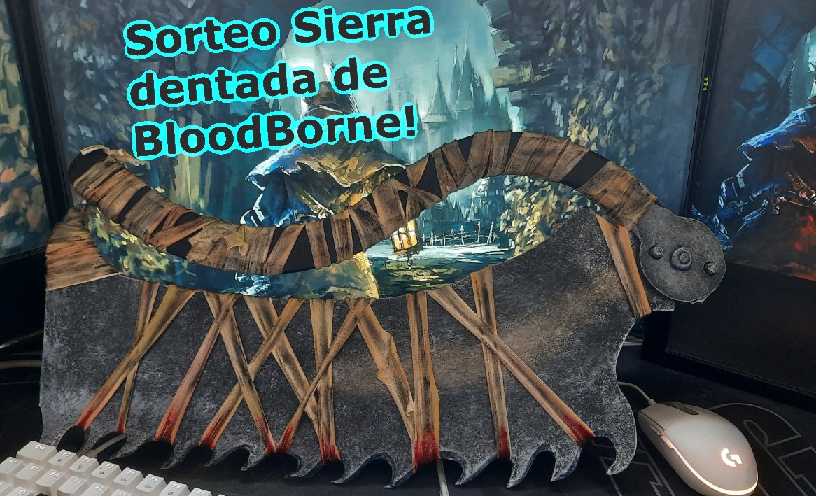 👍Sorteo De tremenda Replica a Escala Real de la Sierra Dentada de BloodBorne!!!
Requisitos:
1- Mencionar a amigos cuantos mas mencioneis mas posibilidades! Y dar Retwitt!
2- Ser de España.
3- Cumplir todos los pasos! giv.gg/e3Lytb

El ganador sera el dia 11 de junio!