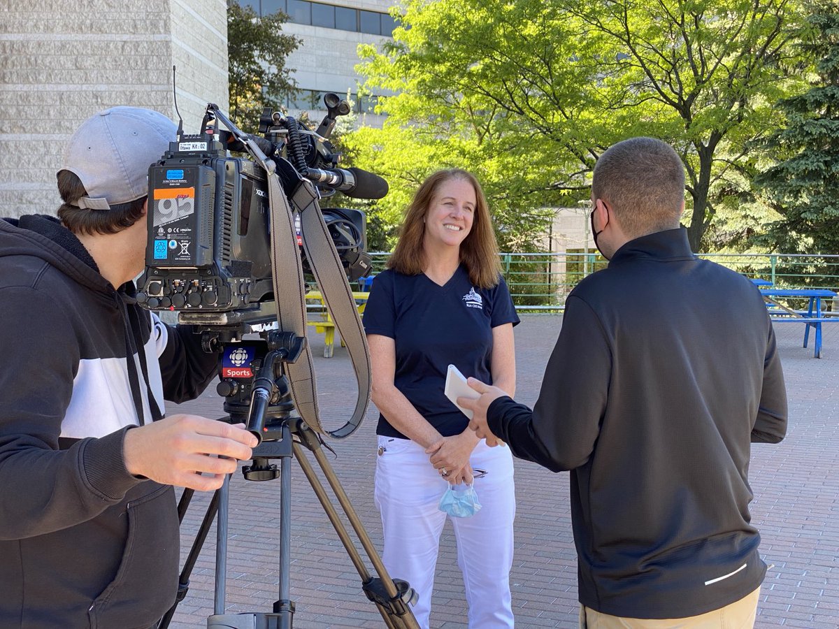 aboucherfuse's tweet photo. Always happy to talk to media about Race Weekend but have to admit it was pretty sad being at City Hall today without thousands of runners milling about. #TogetherAgainSoon @OttawaMarathon https://t.co/FJeXlB59L2