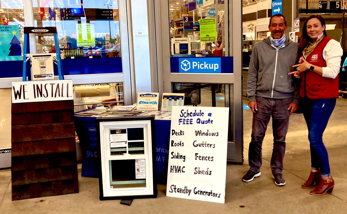 kg899's tweet photo. Even though rain on Memorial Day Weekend isn’t ideal, sometimes it’s the perfect conversation starter for Exterior projects with @Lowes! #LowesServicesD899 #2918 @BlueBoxR1 @D899_RVA @CharlesSt73 @TimothyMckim https://t.co/6X3Ye1Skk6
