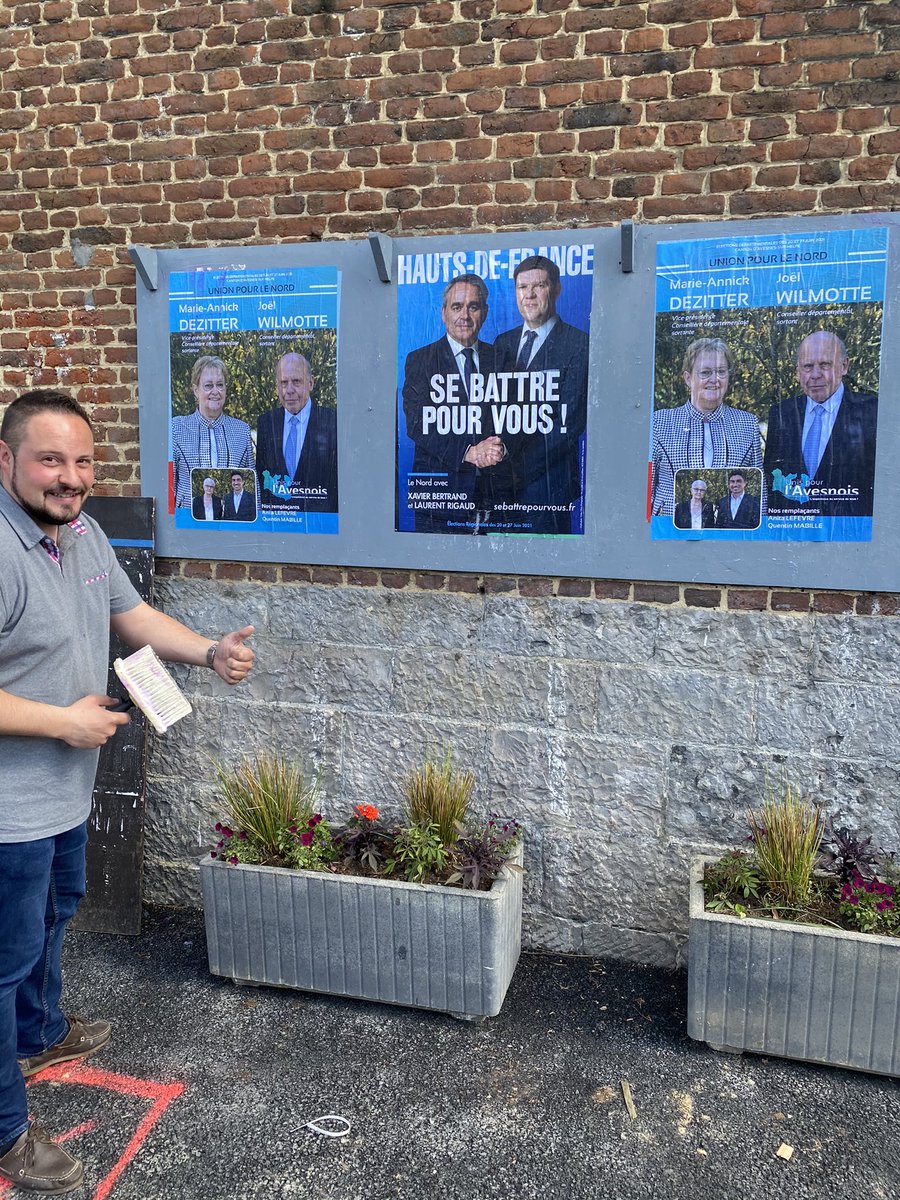 quentinmabillle's tweet image. #UnisPourLAvesnois Une belle opération de tractage et de collage sous un beau soleil de l’#Avesnois avec toute l’équipe de la @Les12eme ! #electionsdepartementales #LR