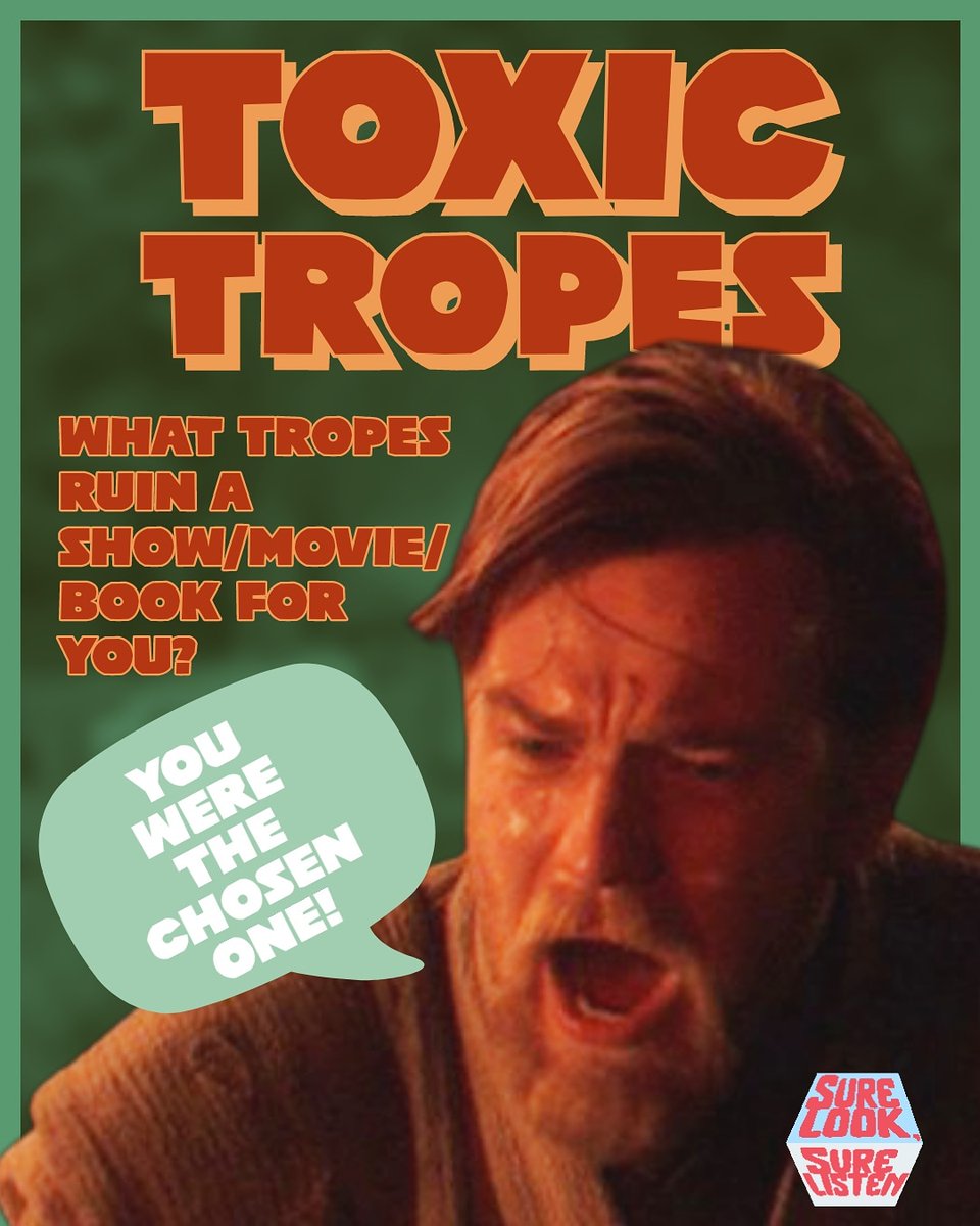 ListenSure's tweet image. tropes absolutely ruin a show for you? What ones do you think have no place in modern fiction?

#trope #PopCulture #fictionwriting #plotline