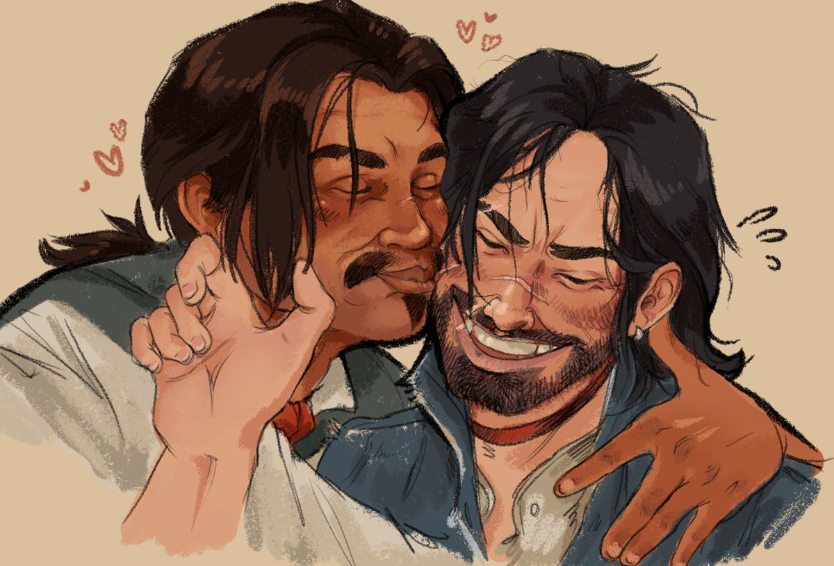Eitrad's tweet photo. I still like this Javier/john piece despite its flaws 🥺 
rlly gotta draw them more https://t.co/CFnNGxpjQH