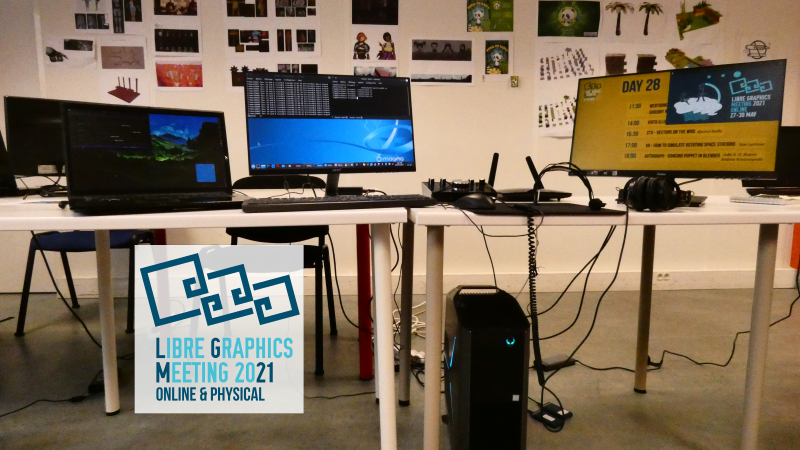 #LGM21 setup of the day, you can see line code for streaming ^^