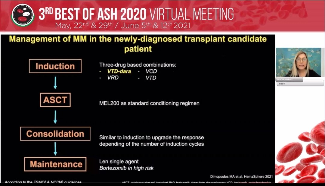 HematologyTweet's tweet photo. Hiw to treat transplant eligible of with multiple myeloma 2021?
By @mvmateos
#BASH2020 https://t.co/2HmHdDISfv
