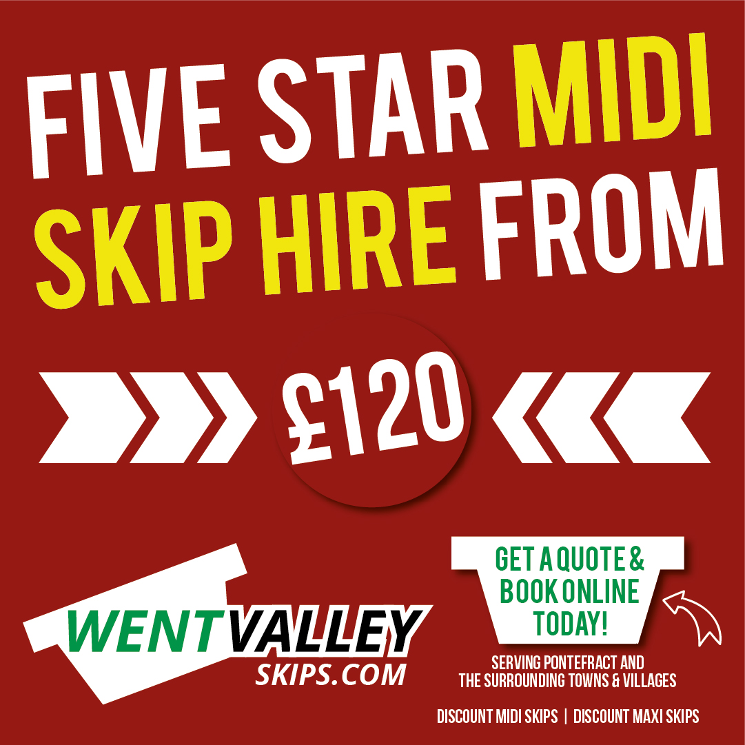 WVSkipsLimited's tweet photo. Local Builder? Save time and book online. We're delivering Maxi Skips for jobs within a 10 mile radius of Wentbridge, Pontefract.

Get a quote and book online now at https://t.co/QN33XRj7eq

#skip #skiphire #pontefract #castleford #licensed #recycle #wastemanagement https://t.co/C9KY0SKc2X