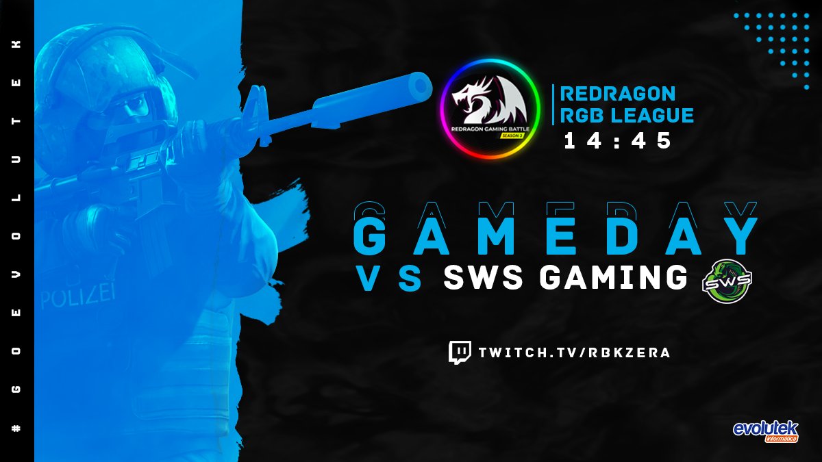 EvolutekTeam's tweet photo. [#CSGO] Redragon RGB League by @ColiseumGG! 🔥

Cansados dos jogos da evoLutek?? 🥴
Esperamos que não!!! 🥰

Logo mais playoffs contra a equipe da @sws_gaming!!

⏰14h45
🆚@sws_gaming
🎙️@rbkzera
📺https://t.co/txKUcQXP87

#GOEVOLUTEK https://t.co/HflJzuYY7g