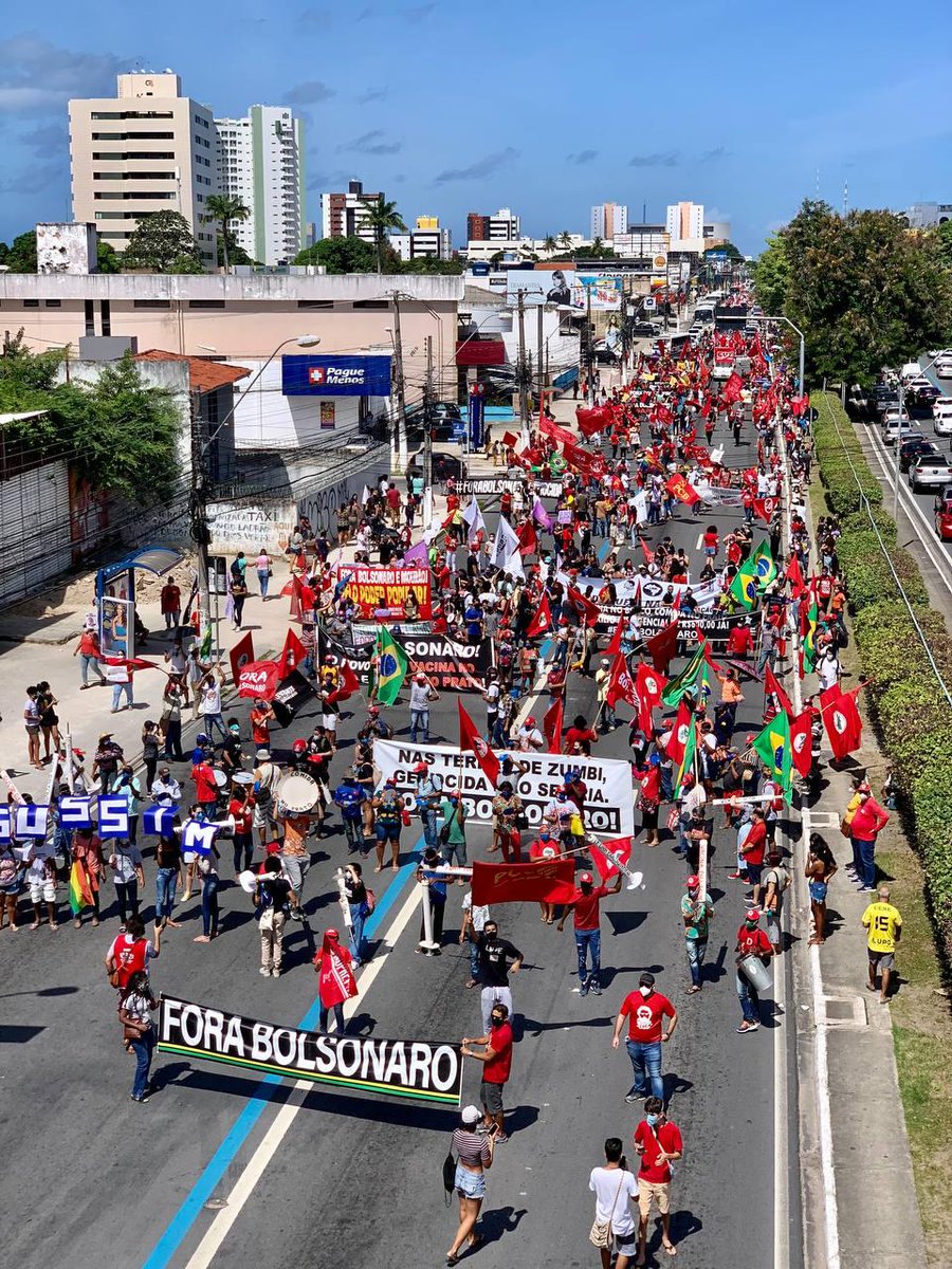 fernandapsol's tweet photo. Em Maceió a manifestação é enorme #29MForaBolsonaro https://t.co/P2To41815c