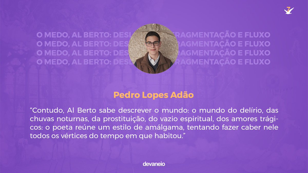 revistadevaneio's tweet image. 7⃣👇

Pedro Lopes Adão in devaneio 7.

A devaneio 7 estará disponível em breve.

#dev7