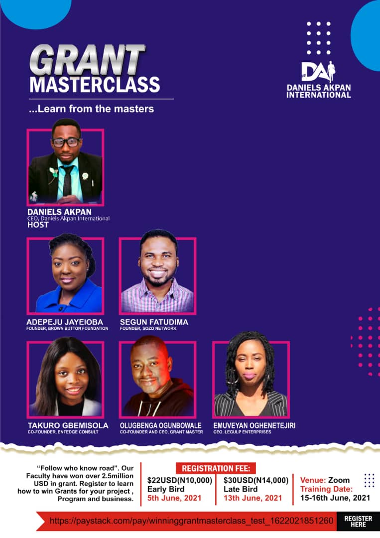 Register through this link to attend this grant writing course... See flier for details.
paystack.com/pay/winninggra…