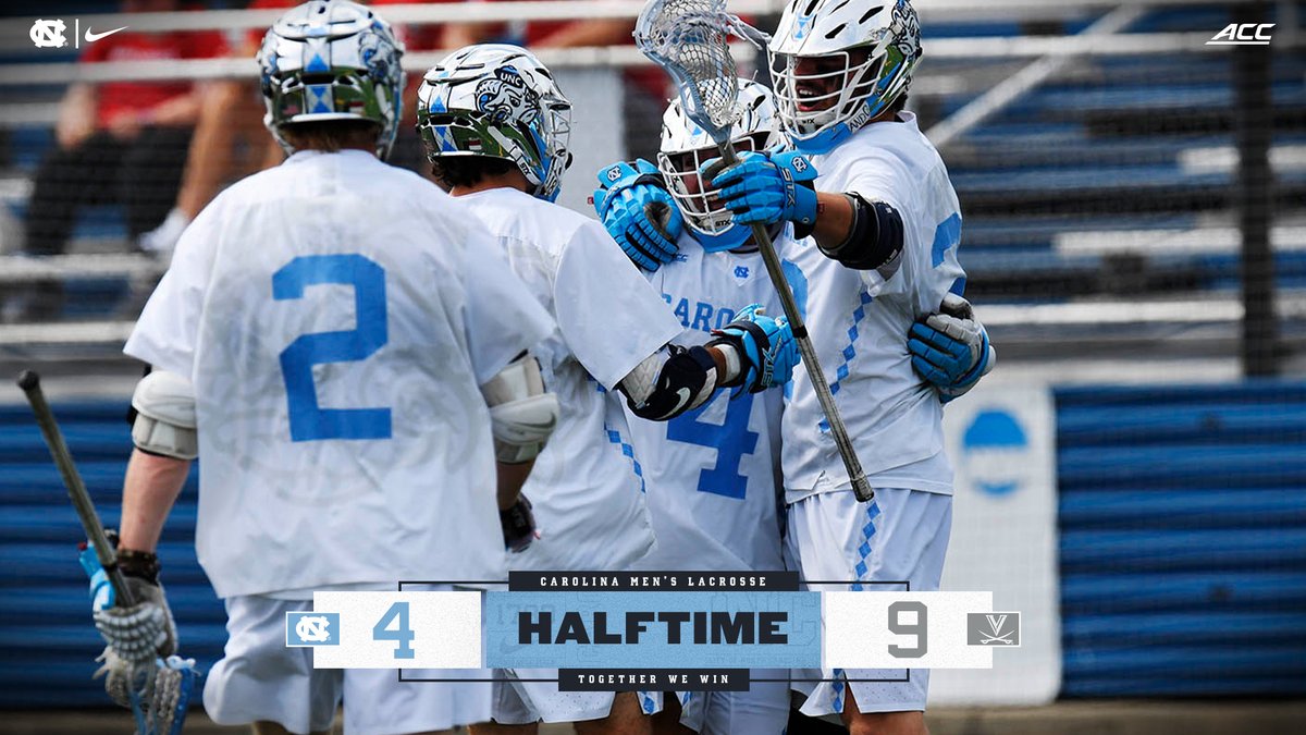 Halftime in East Hartford ⤵️ We're down but not out – got some ground to make up in the second half 😤😤😤 #GoHeels