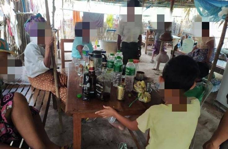Terrorist (SAC ) drank alcohol and took drugs.And then,they stole gold,silver and looted money &amp; public properties of the civilians in Indaingyi village,Khin Oo Township ,Sagaing . #May29Coup #GlobalArmsEmbargo #WhatsHappeningInMyanmar