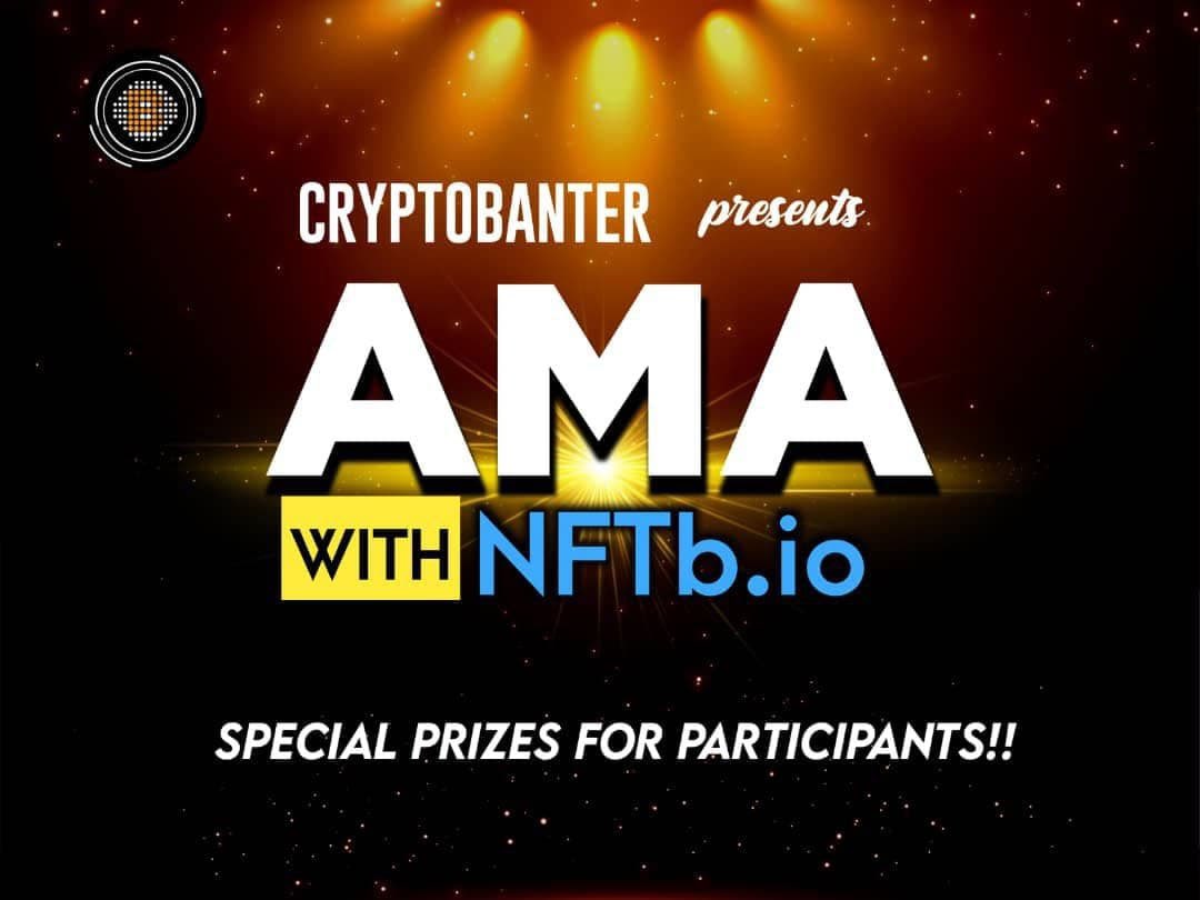 crypto_banter's tweet photo. Crypto Banter is proud to present an AMA with https://t.co/Vjk5laE4GU team. 

🗓Date: 30th of May 2021, 1PM UTC 

Where? Crypto Banter group. Prizes to participants 💰

NFTb Official Telegram Group:https://t.co/nvWhu27w8F

NFTb Official Twitter: https://t.co/ZF4SzpRolv https://t.co/Ub667mneKh