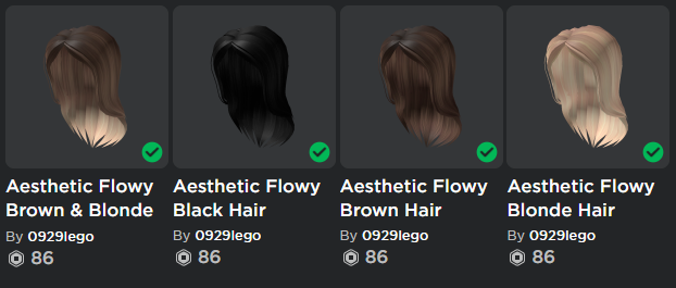 Brown Flowy Hair - Roblox  Black hair roblox, Flowy hair, Brown hair roblox