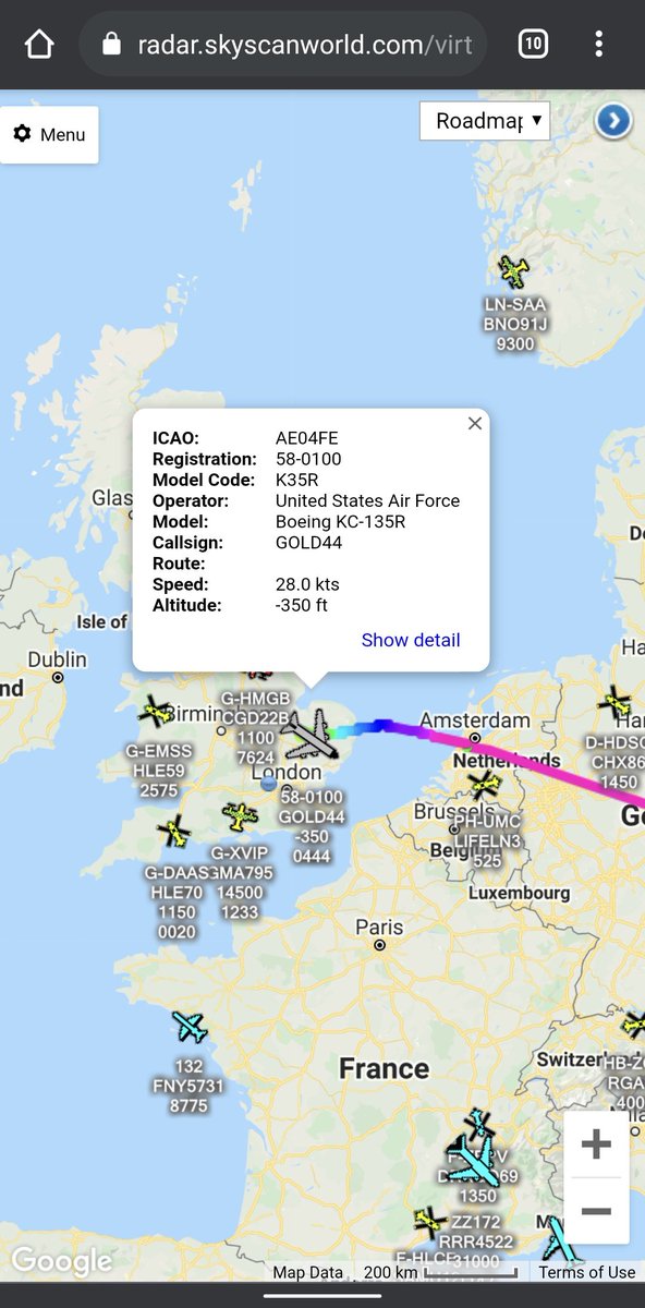 scan_sky's tweet photo. #USAF - Boeing KC-135R - 58-0100 - #GOLD44
Returning Back To RAF Mildenhall π¬π§ πΊπΈ After Towing The Remaining 2 x VMFA(AW)-224 F/A-18D's From Souda Bay π¬π· To The #MiddleEast. https://t.co/vCepS2ZkcP