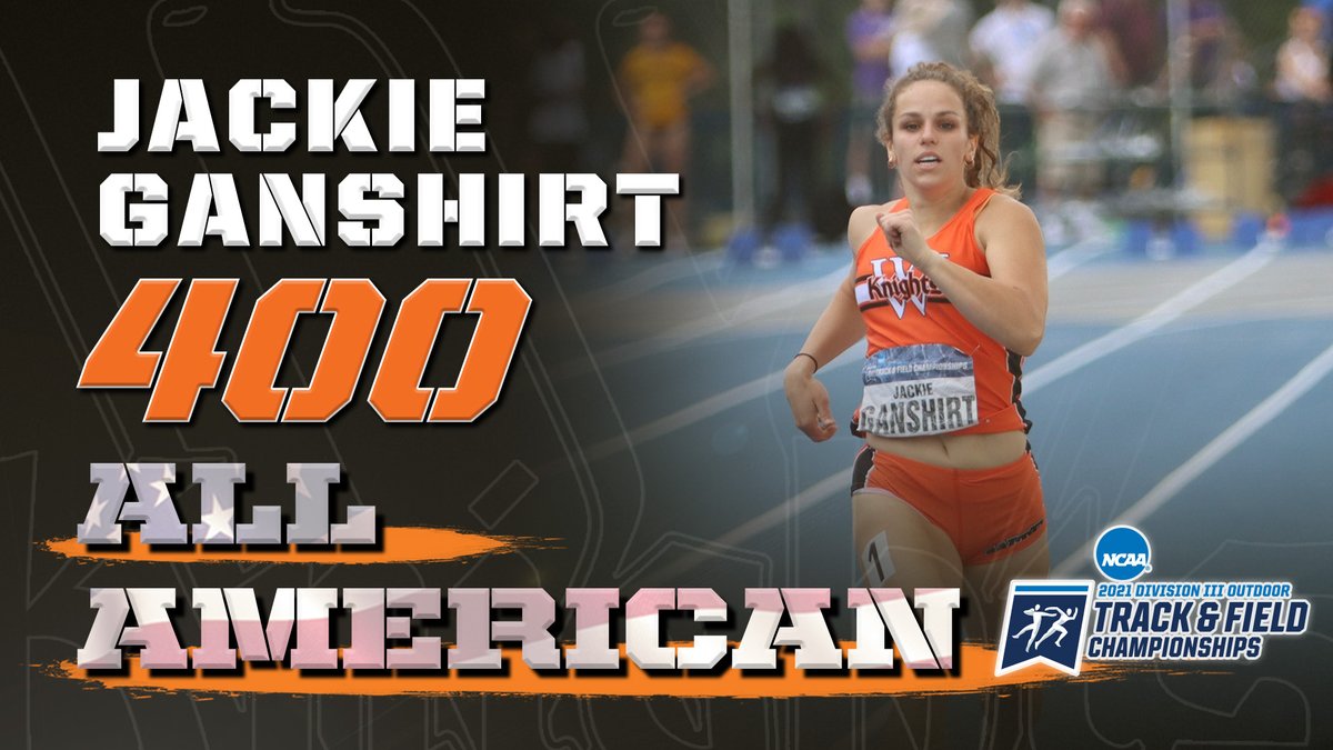 WartburgKnights's tweet photo. Jackie Ganshirt is an All-American in the 400m dash with a sixth place finish at the NCAA Outdoor Championships! 

She finishes with a personal best time of 56.21, which is the 10th fastest time in @WTF_knights history! #GoKnights https://t.co/guYgJBjmXx