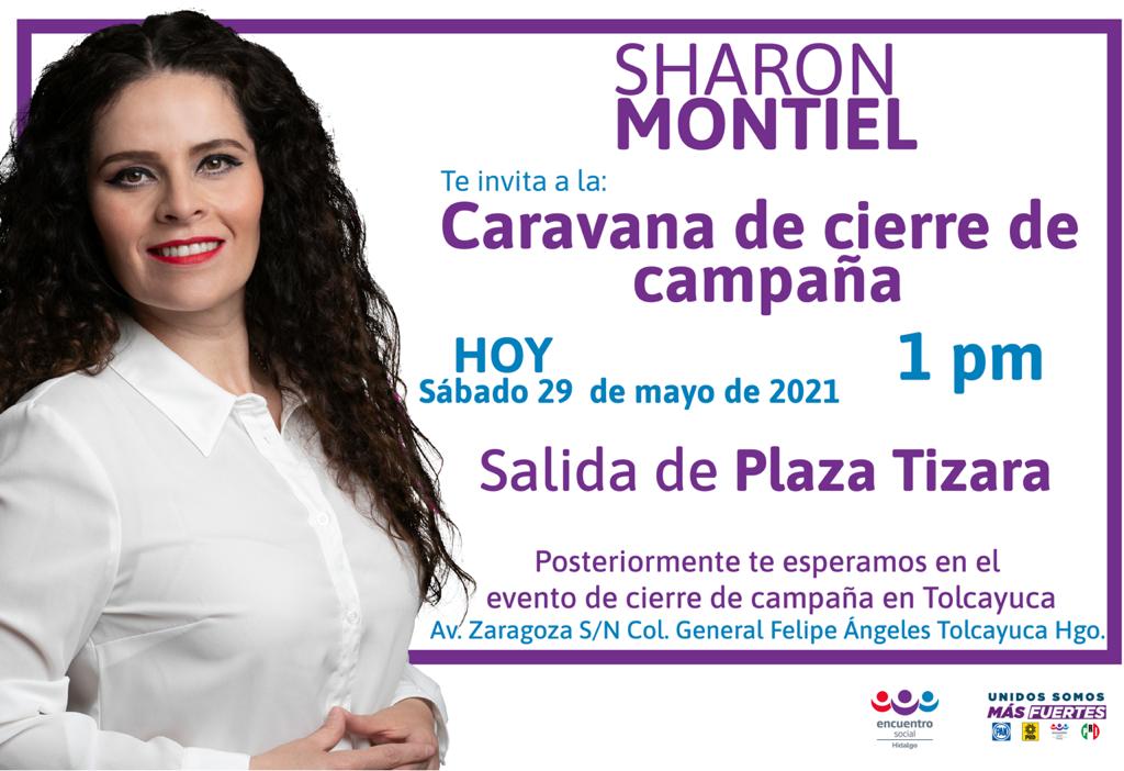 <a href="/SharonMontielS/">Sharon Montiel</a> llevara acabo su cierre de campaña en unos minutos con una caravana, la salida será en la plaza Tizara.